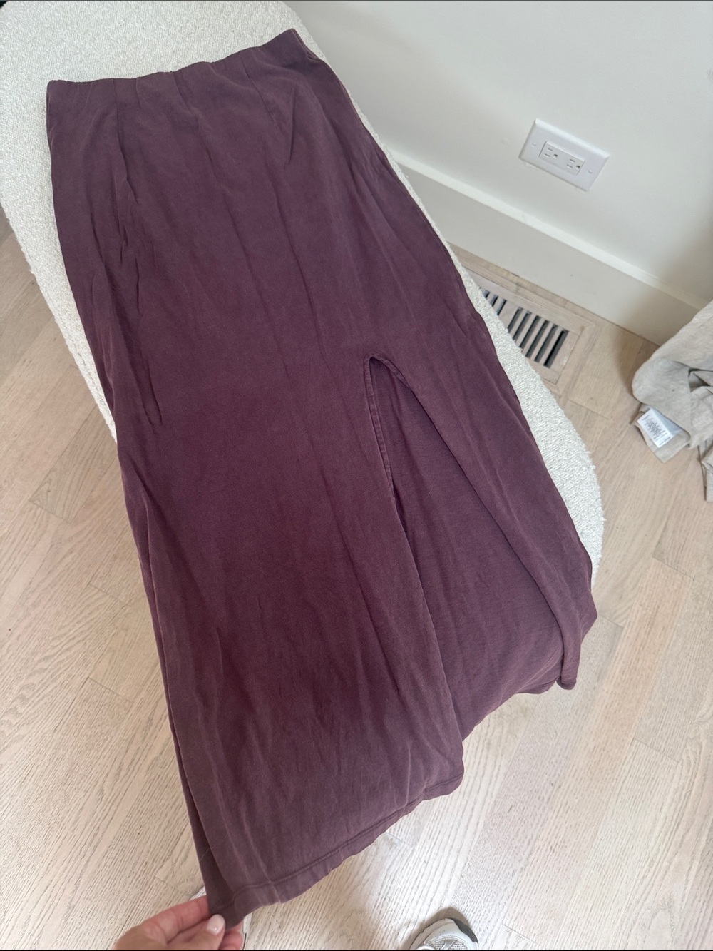 Z Supply Plum Maxi Skirt with Front Slit